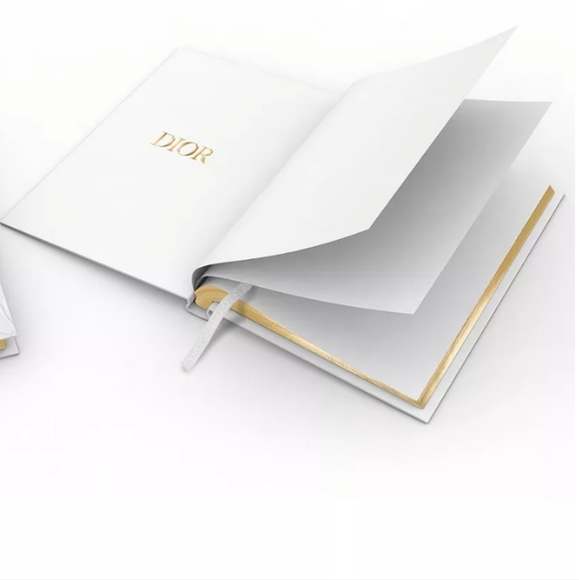 DIOR J’adore White Embossed Blank Journal Notebook with Gold Edges | NEWDio - Picture 5 of 5